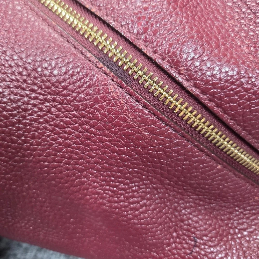 MICHAEL KORS Leather Maroon Charm Tassel‎ Large Hobo Sac Purse Bag